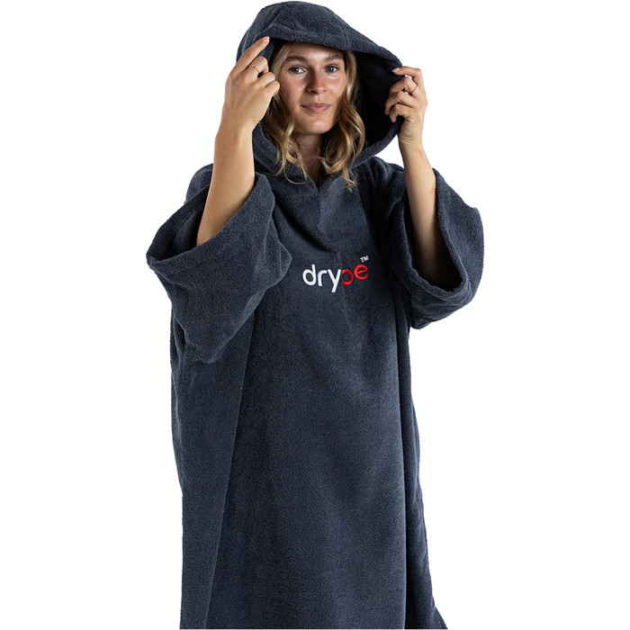 2024 Dryrobe Toalla Con Capucha De Algodn Orgnico Cambio Robe V3 DOCTV3 - Navy / Blue